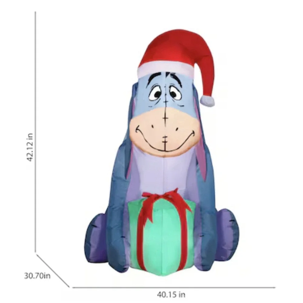 Disney 3.5-ft Lighted‎ Winnie-the-Pooh. Eeyore Merry Christmas Inflatable